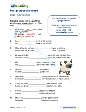 Past progressive tense 1