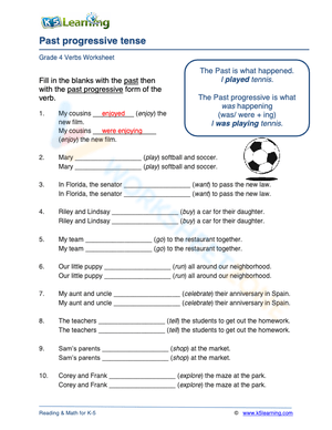 Past progressive tense 2