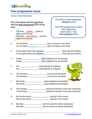 Past progressive tense 3