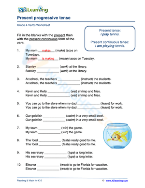 Present progressive tense 1