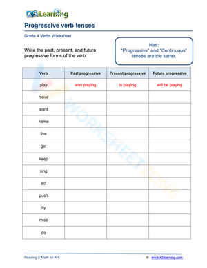Present progressive tense 3