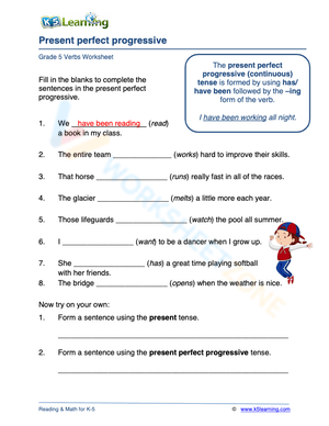 Present perfect progressive