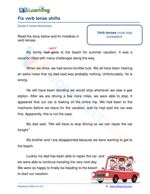 Fix verb tense shifts 1