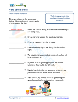 Correcting verb tenses 1