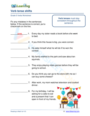 Correcting verb tenses 2