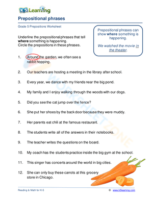 Prepositional phrases 4