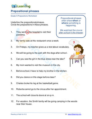 Prepositional phrases 6