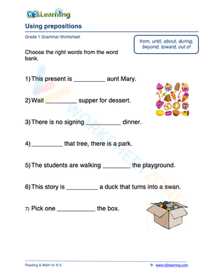 Using prepositions 1