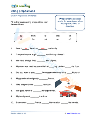 Using prepositions 4
