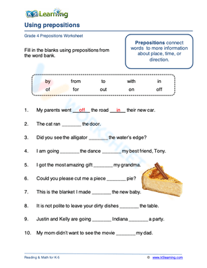 Using prepositions 6