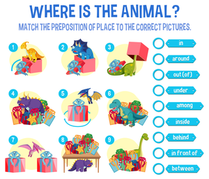 Prepositions of Place Printable | Preschool ELA Worksheet
