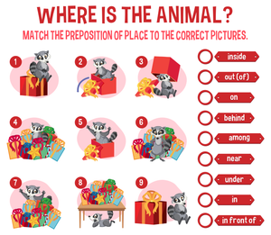 Printable Prepositions of Place Preschool Worksheet
