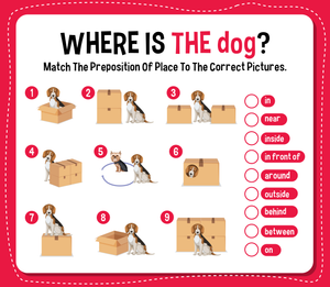 Pre-K Prepositions — Printable No-Prep Worksheet
