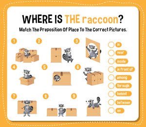 Printable Prepositions of Place Worksheet for Preschool