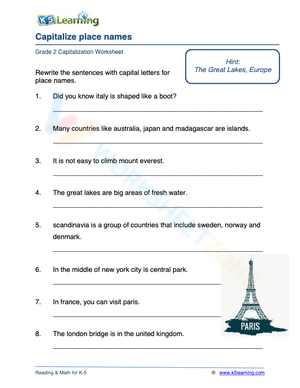 Capitalize place names 2