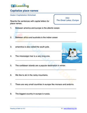 Capitalize place names 3