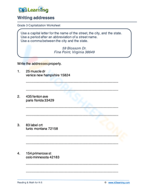 Writing addresses 3