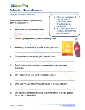 Subjects, titles and brands 3