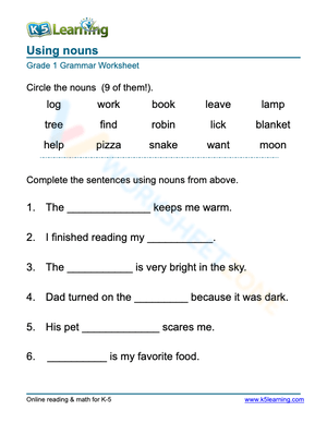 Using nouns 2