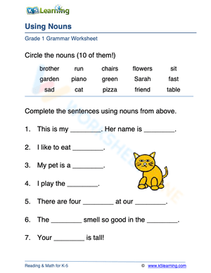 Using nouns 3