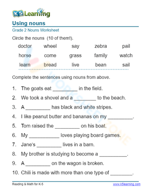 Using nouns 5