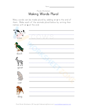 Making words plural 1