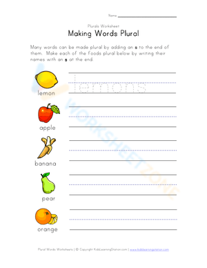 Making words plural 2