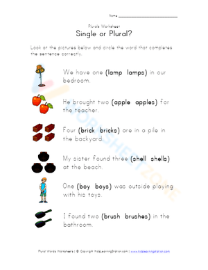 Single and plural? 1