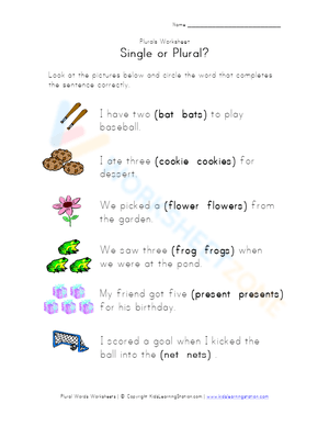 Single and plural? 2