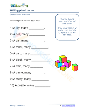 Writing plural nouns 2