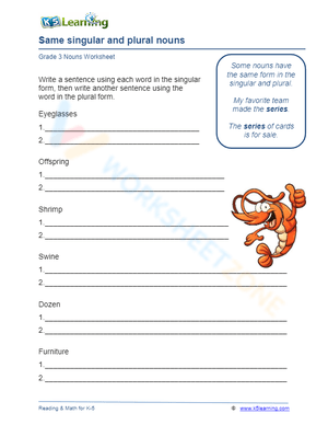 Same singular and plural nouns 2