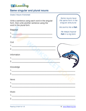 Same singular and plural nouns 3