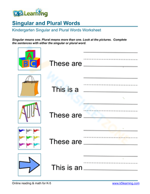Singular and Plural Words 4