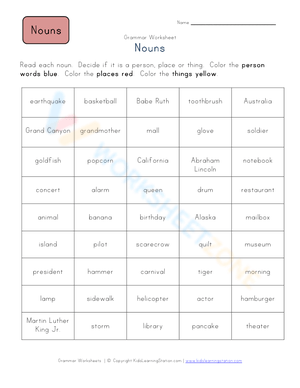 Person, place or thing? 1