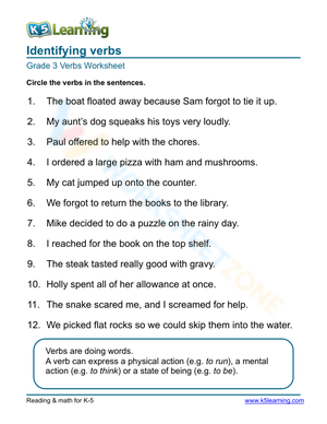 Identifying verbs 3