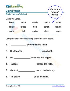 Using verbs 2
