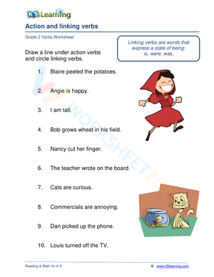 Action and linking verbs 3