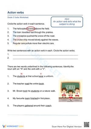 Action Verbs Practice for Kids