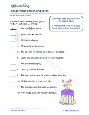 Action verbs and linking verbs 4