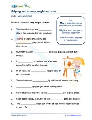 Helping verbs: may, might and must 2
