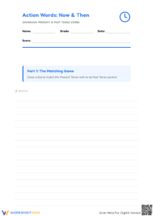 Irregular Past Tense Verbs | Grade 1 Printable ELA