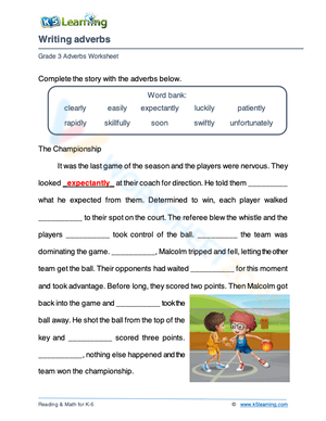 Writing adverbs 3