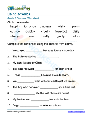 Using adverbs 2
