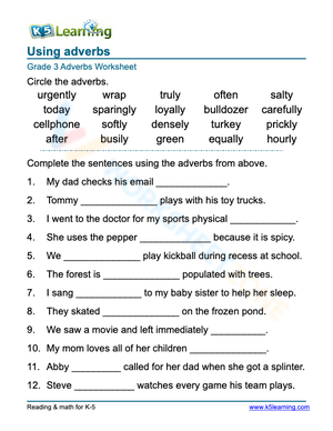 Using adverbs 5