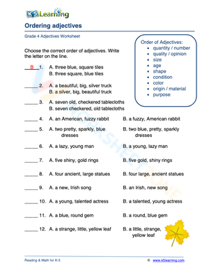 Ordering adjectives 2