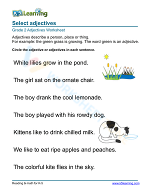 Select adjectives 3