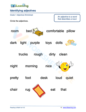 Identifying adjectives 2