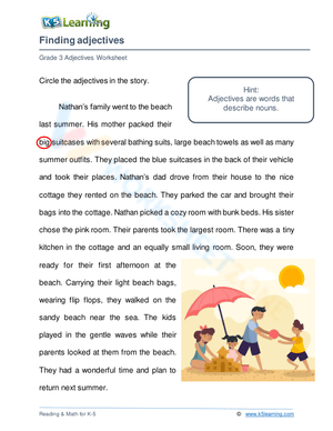 Finding adjectives 2