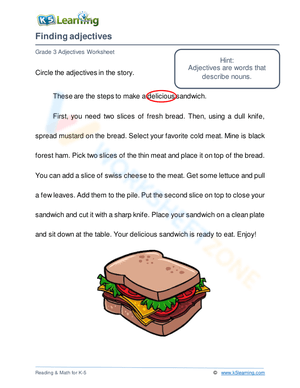 Finding adjectives 3