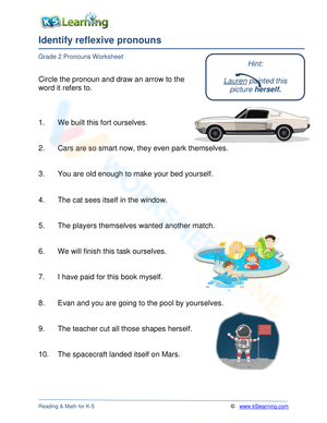 Identify reflexive pronouns 3